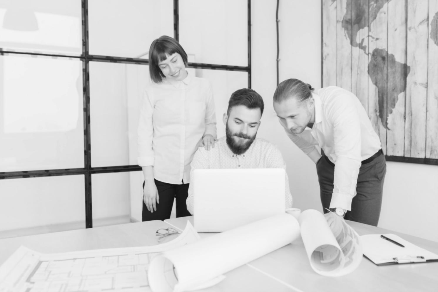 Financial planning workspace with documents and coffee